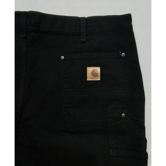 Carhartt Loose Fit Washed Duck Double-Front Black Utility Work Pant Men's 40x32 - Picture 4 of 15